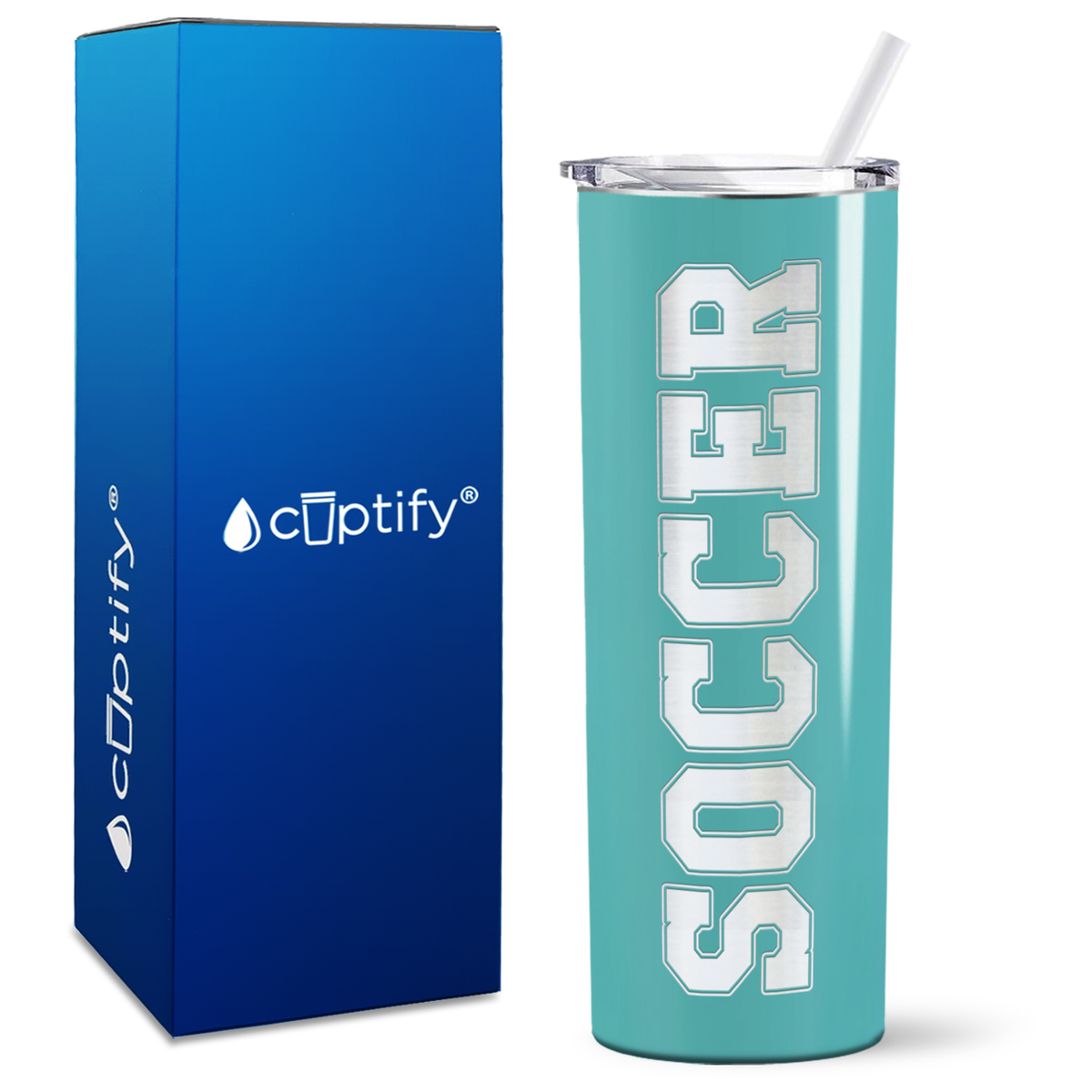 Soccer on 20oz Skinny Tumbler