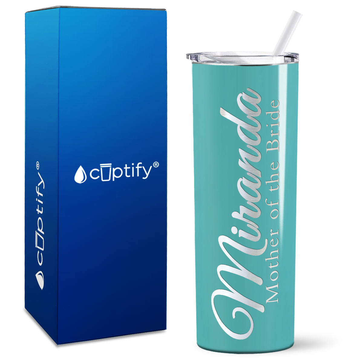 Personalized Mother of the Bride on 20oz Skinny Tumbler