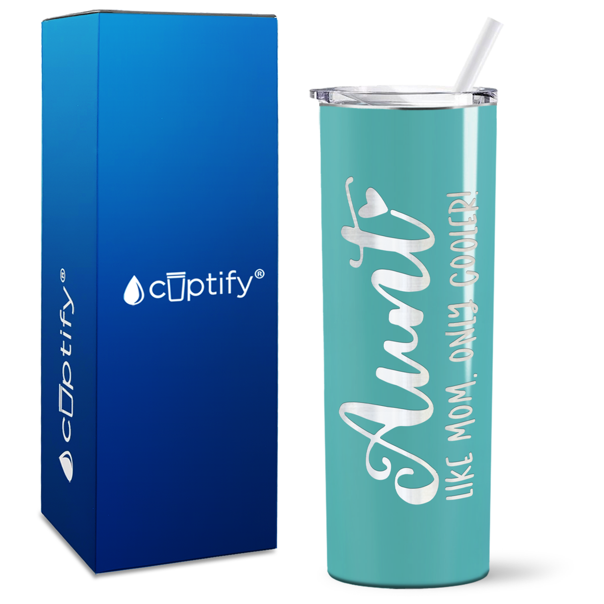Aunt Like Mom Only Cooler 20oz Skinny Tumbler