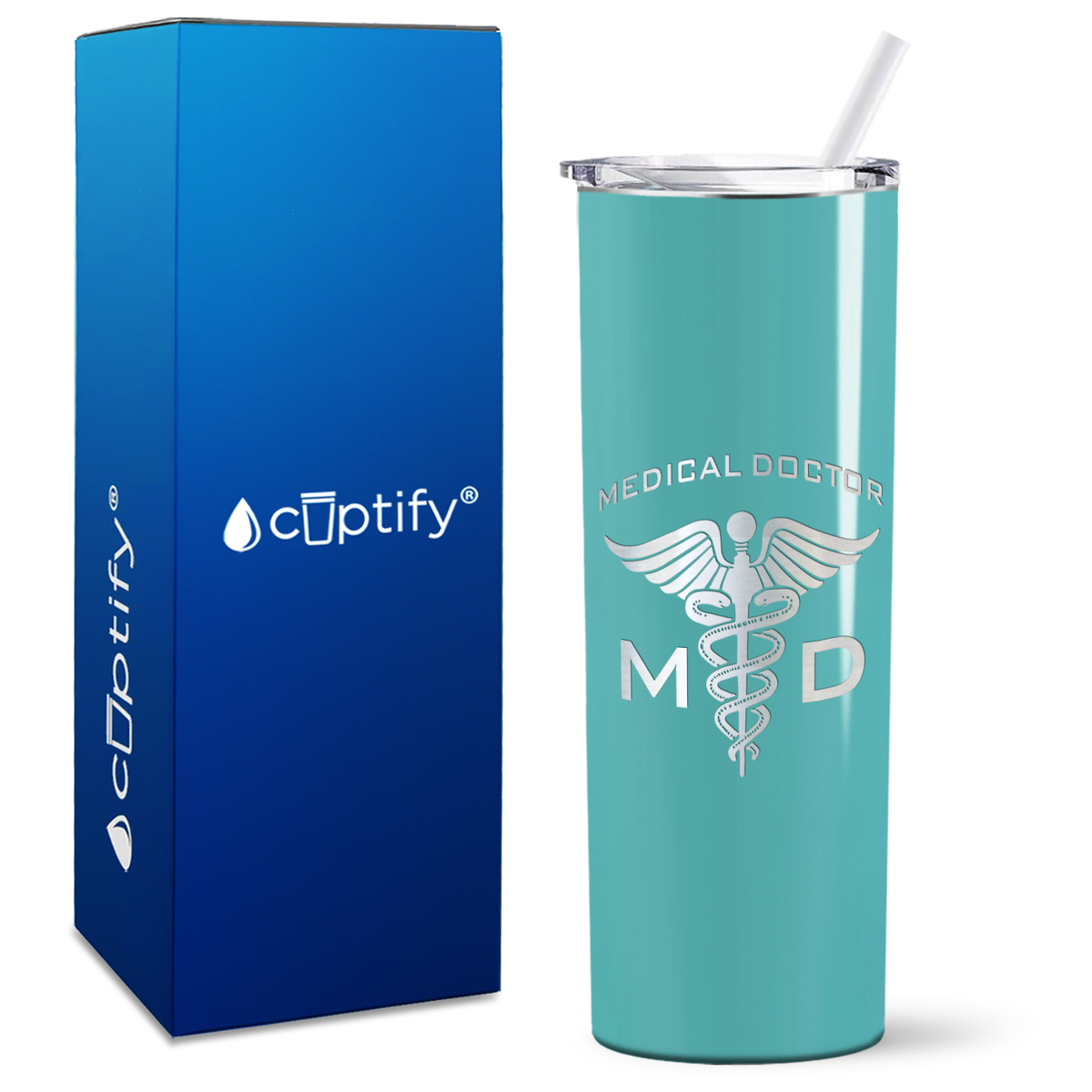 MD Medical Doctor on 20oz Skinny Tumbler