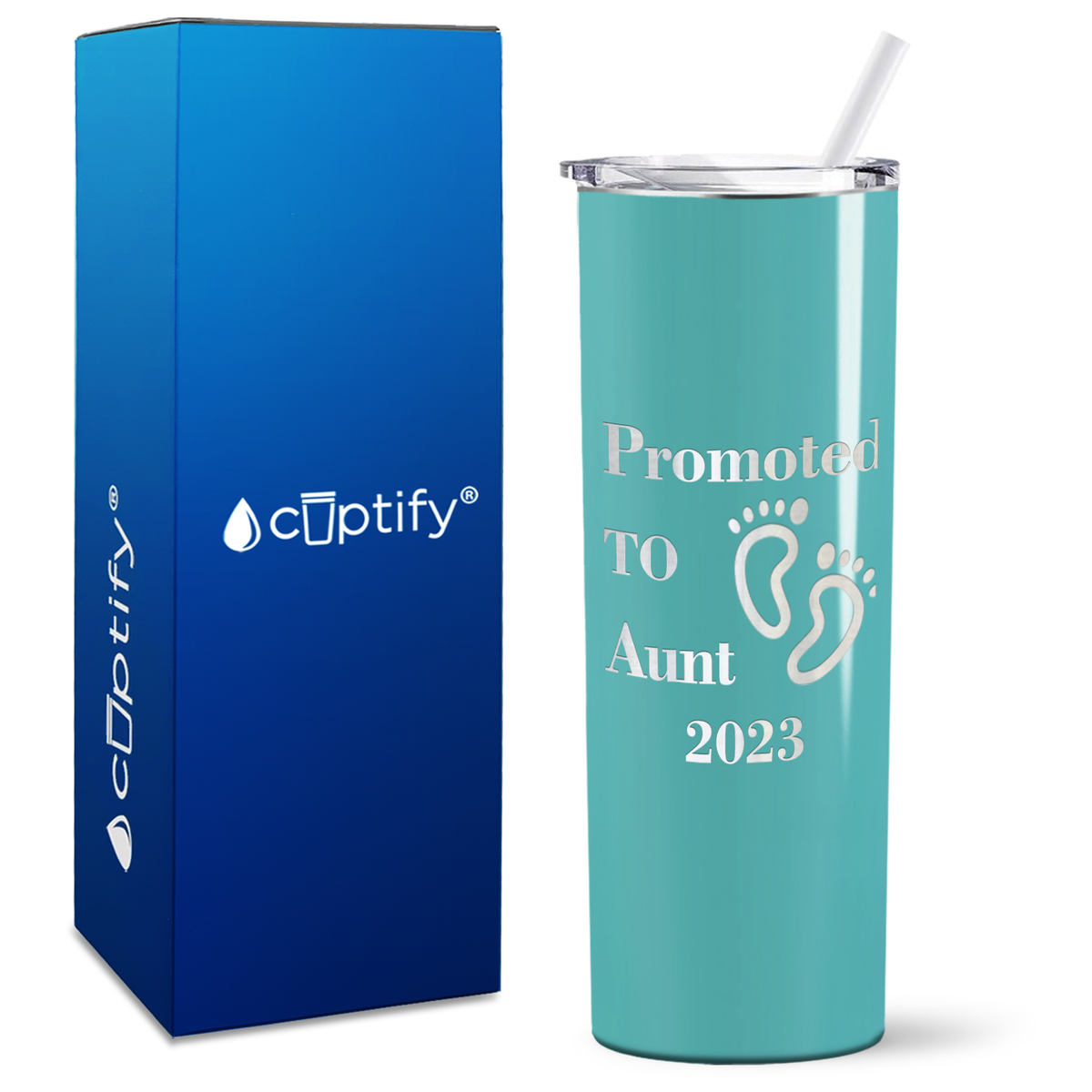 Promoted to Aunt 20oz Skinny Tumbler
