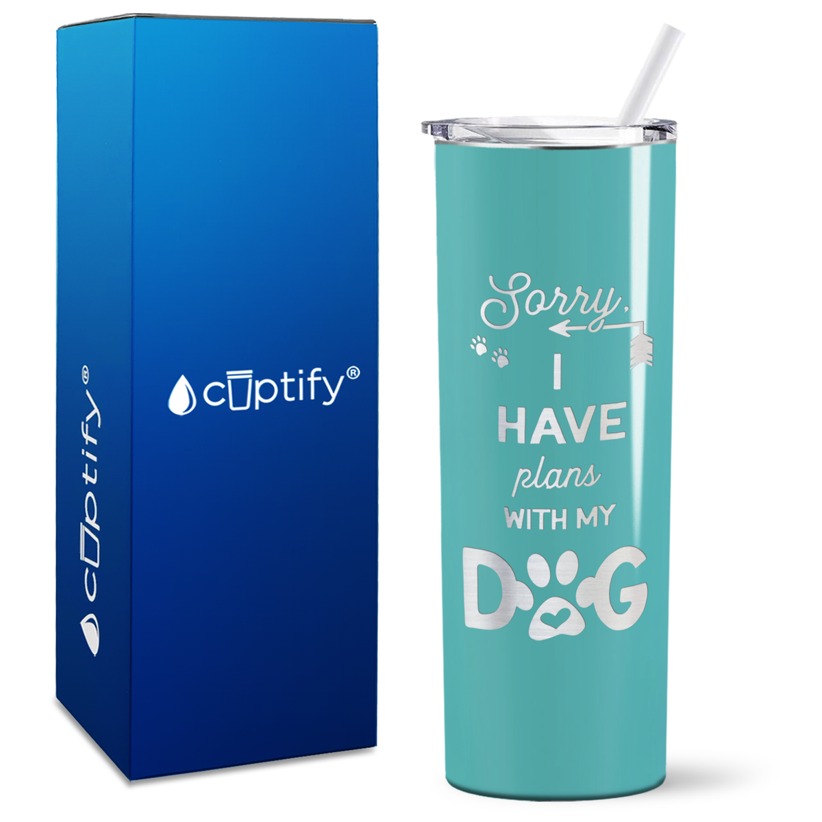 Sorry I have Plans with my Dog on 20oz Skinny Tumbler