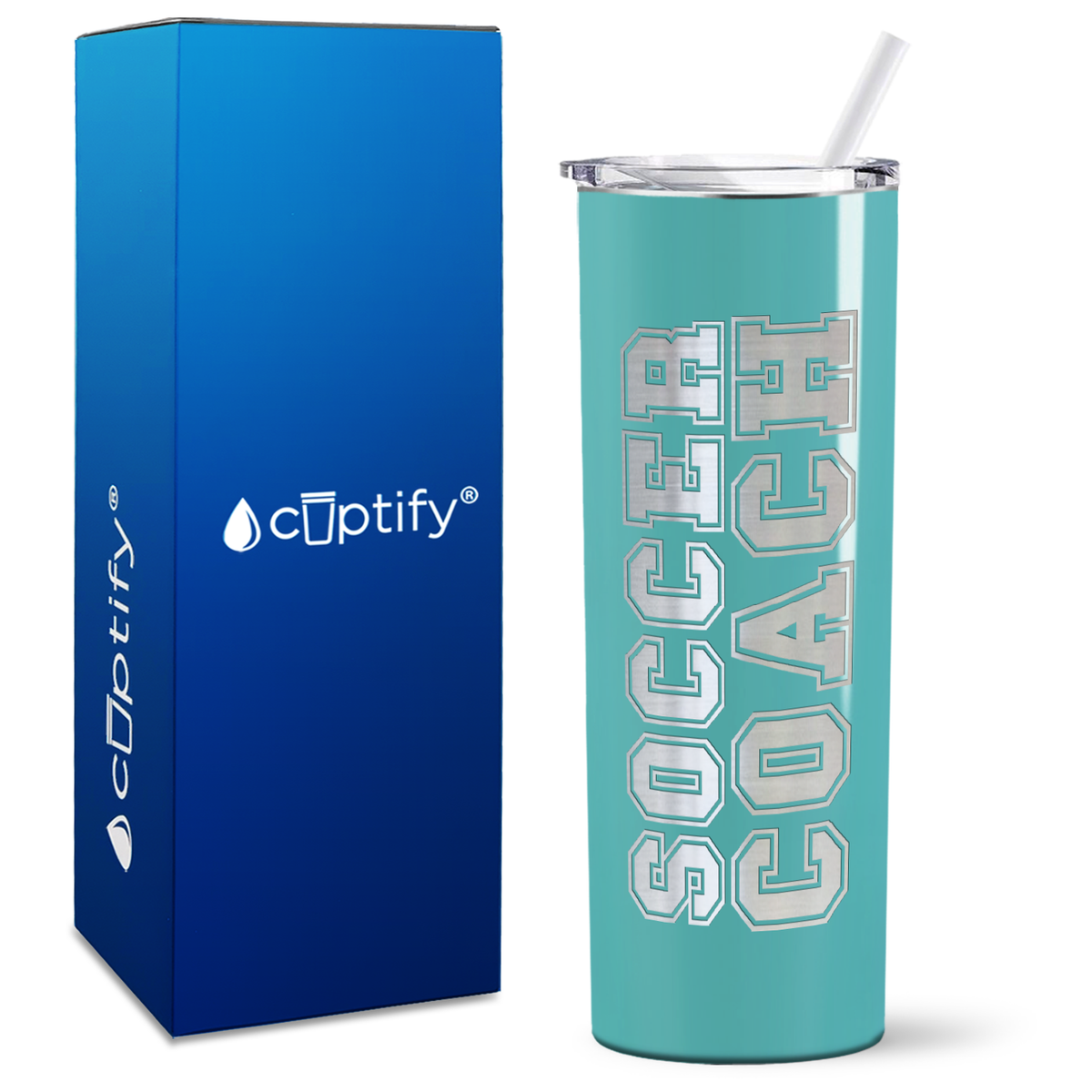 Soccer Coach on 20oz Skinny Tumbler