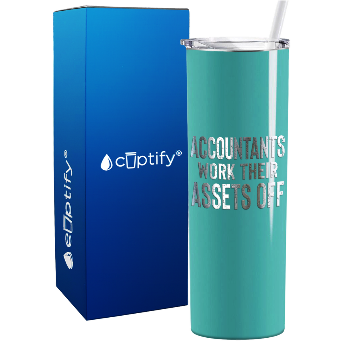 Accountant Wife on 20oz Skinny Stainless Steel Tumbler