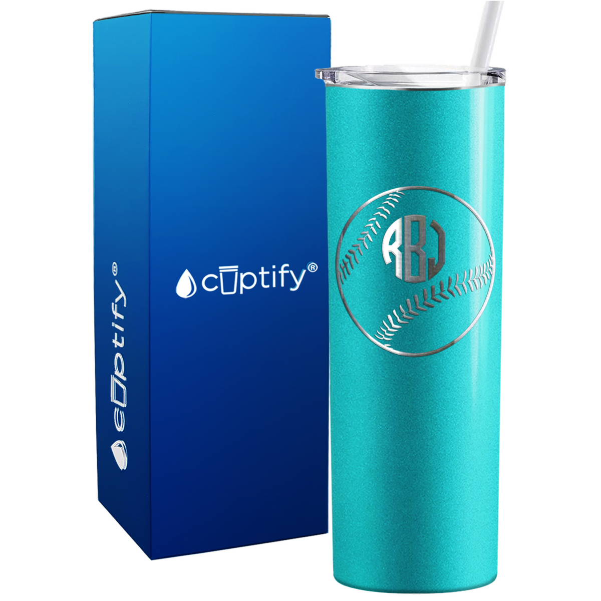 Baseball Monogram Design 20oz Skinny Tumbler