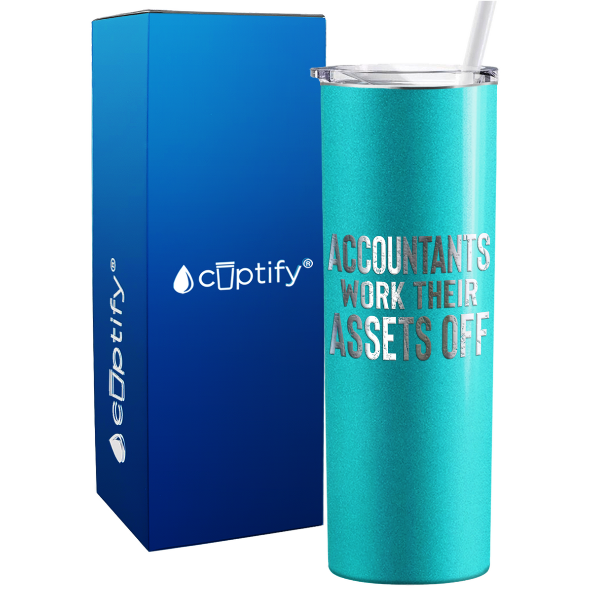 Accountant Wife on 20oz Skinny Stainless Steel Tumbler