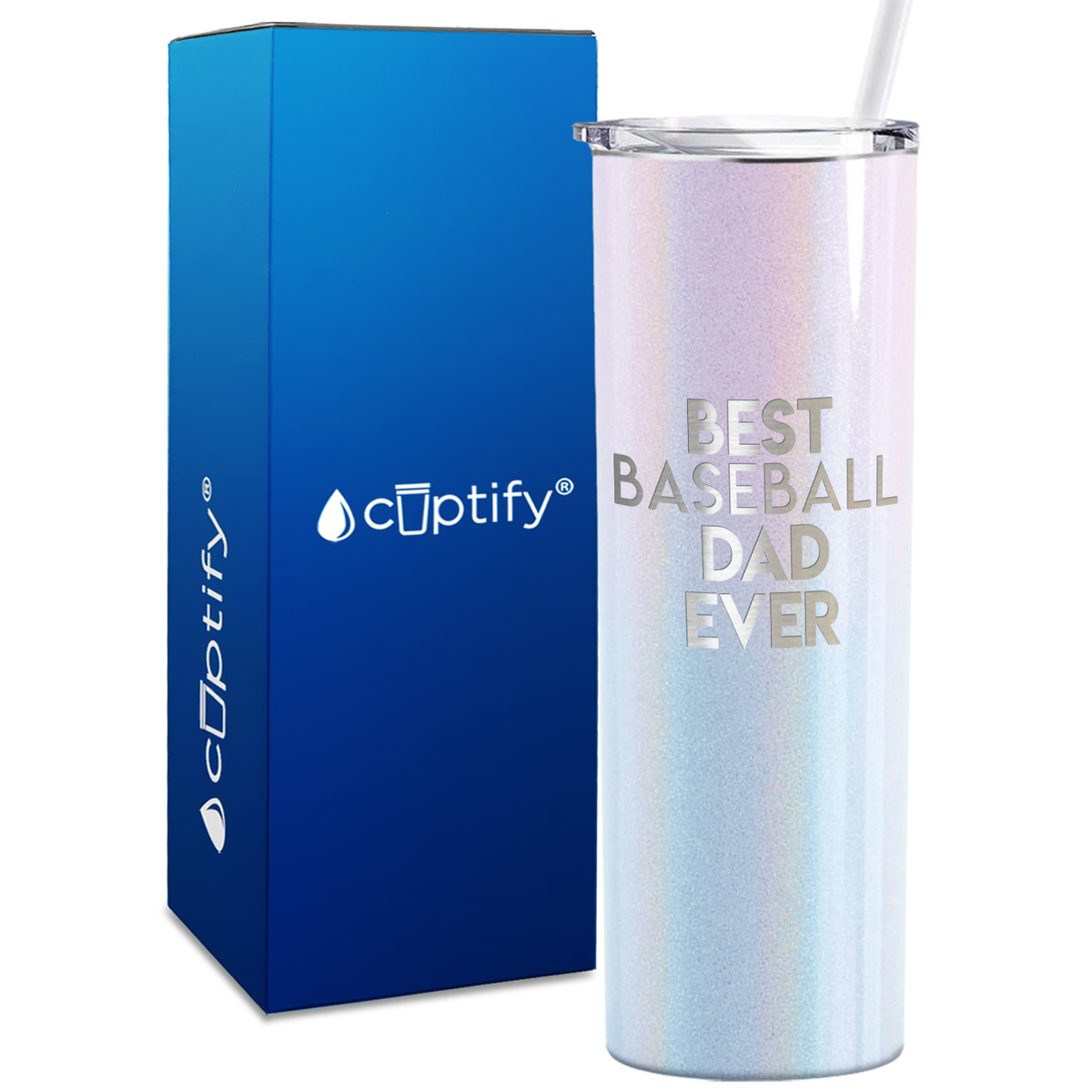 Best Baseball Dad Ever 20oz Skinny Tumbler