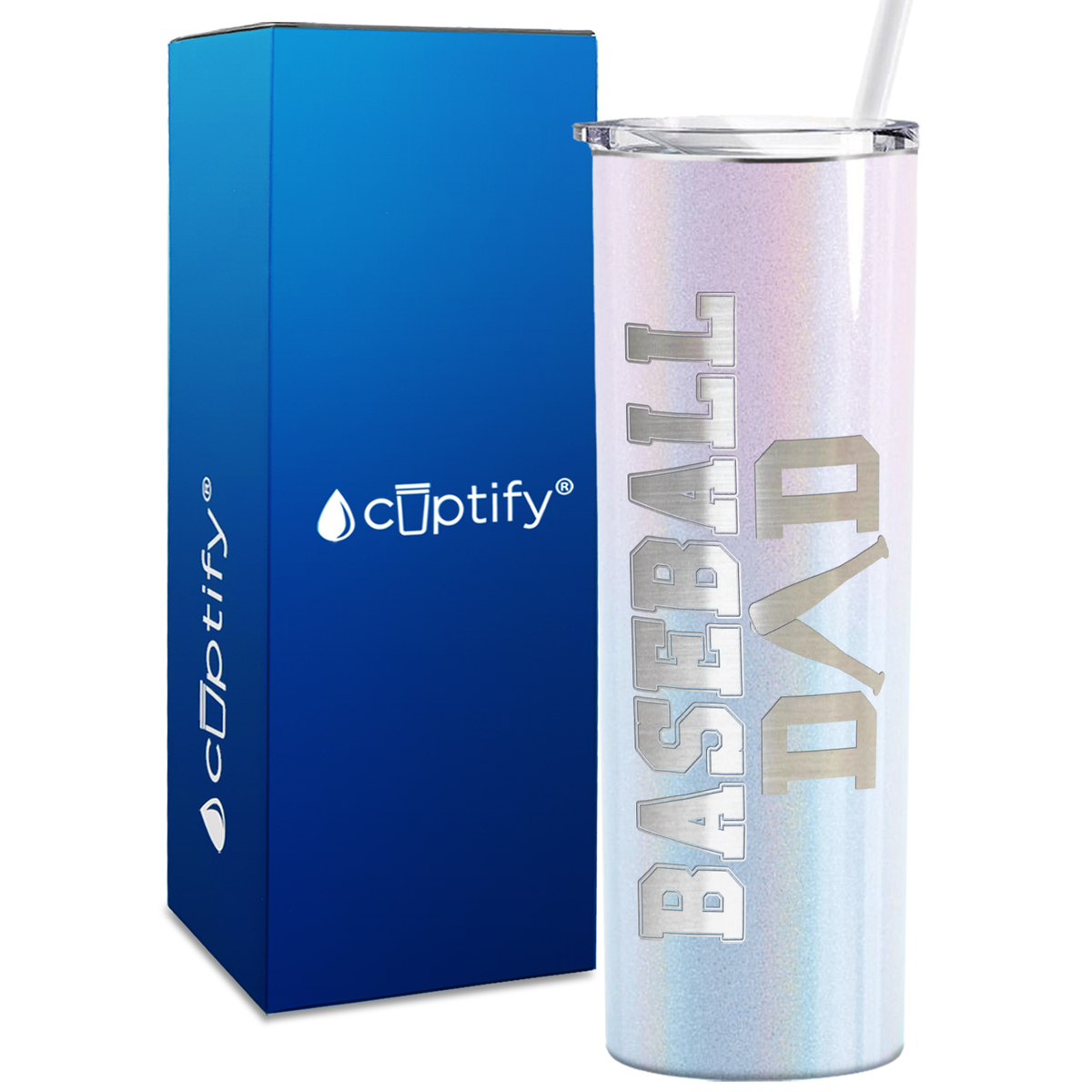 Baseball Dad Bats 20oz Skinny Tumbler