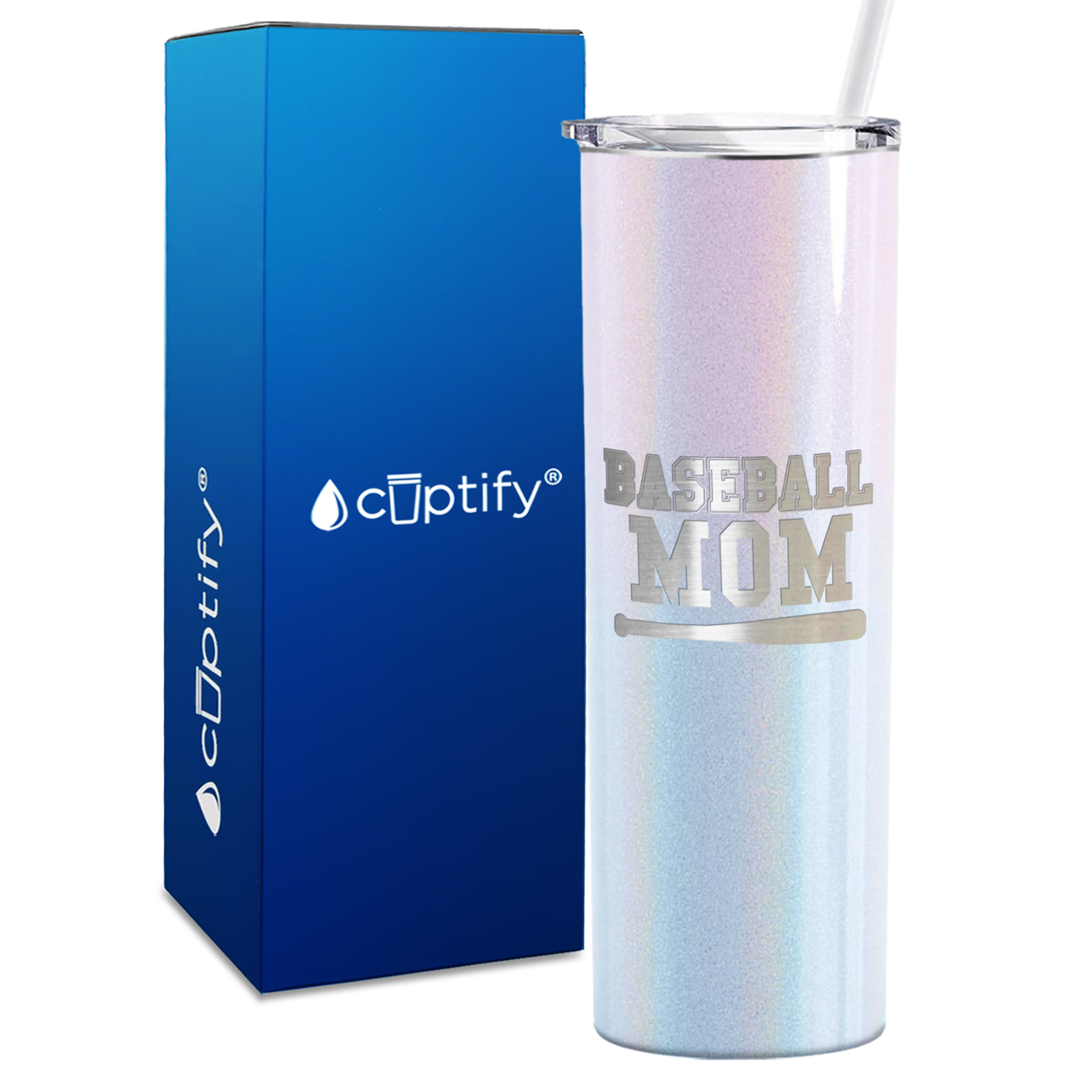 Baseball Mom Bat 20oz Skinny Tumbler