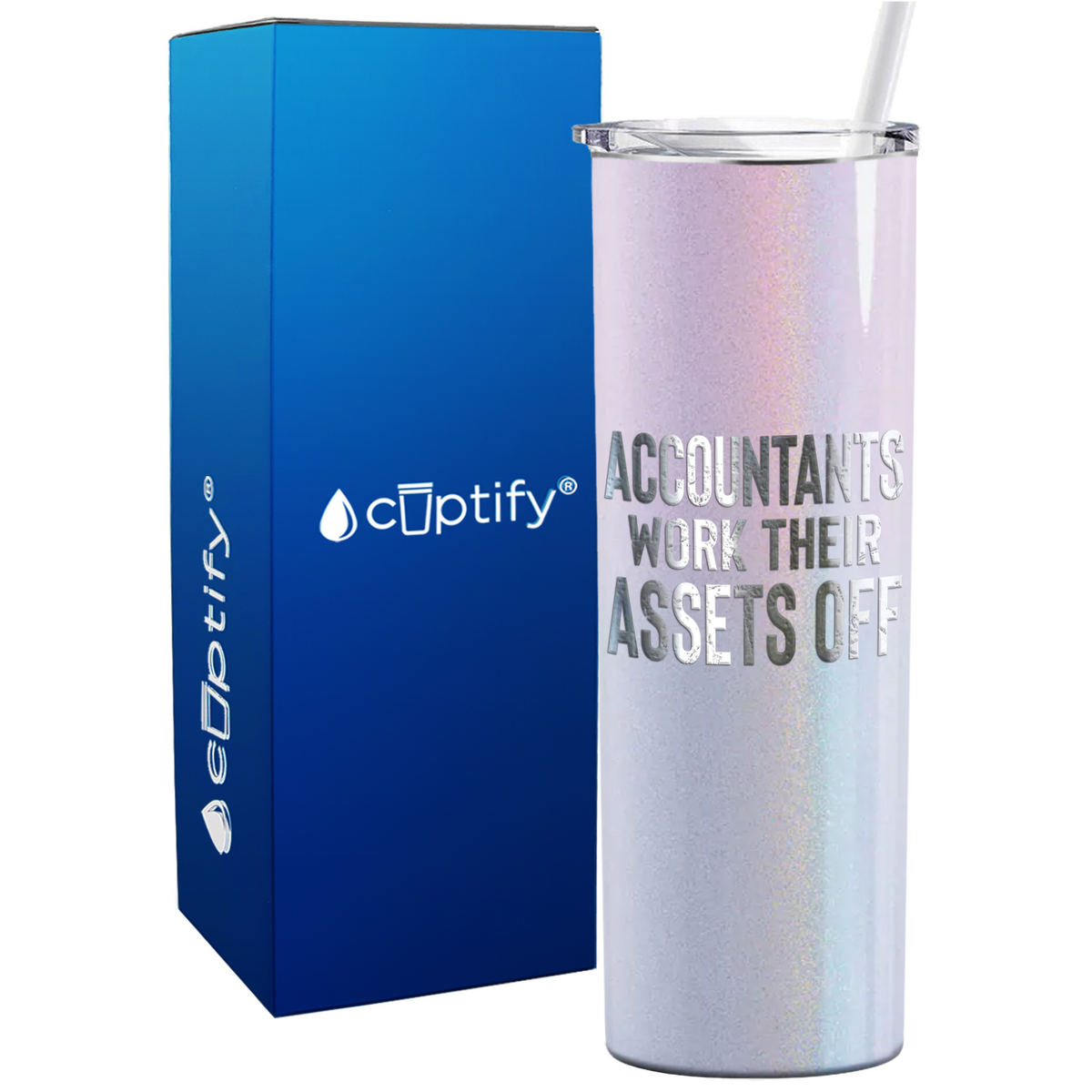 Accountant Wife on 20oz Skinny Stainless Steel Tumbler
