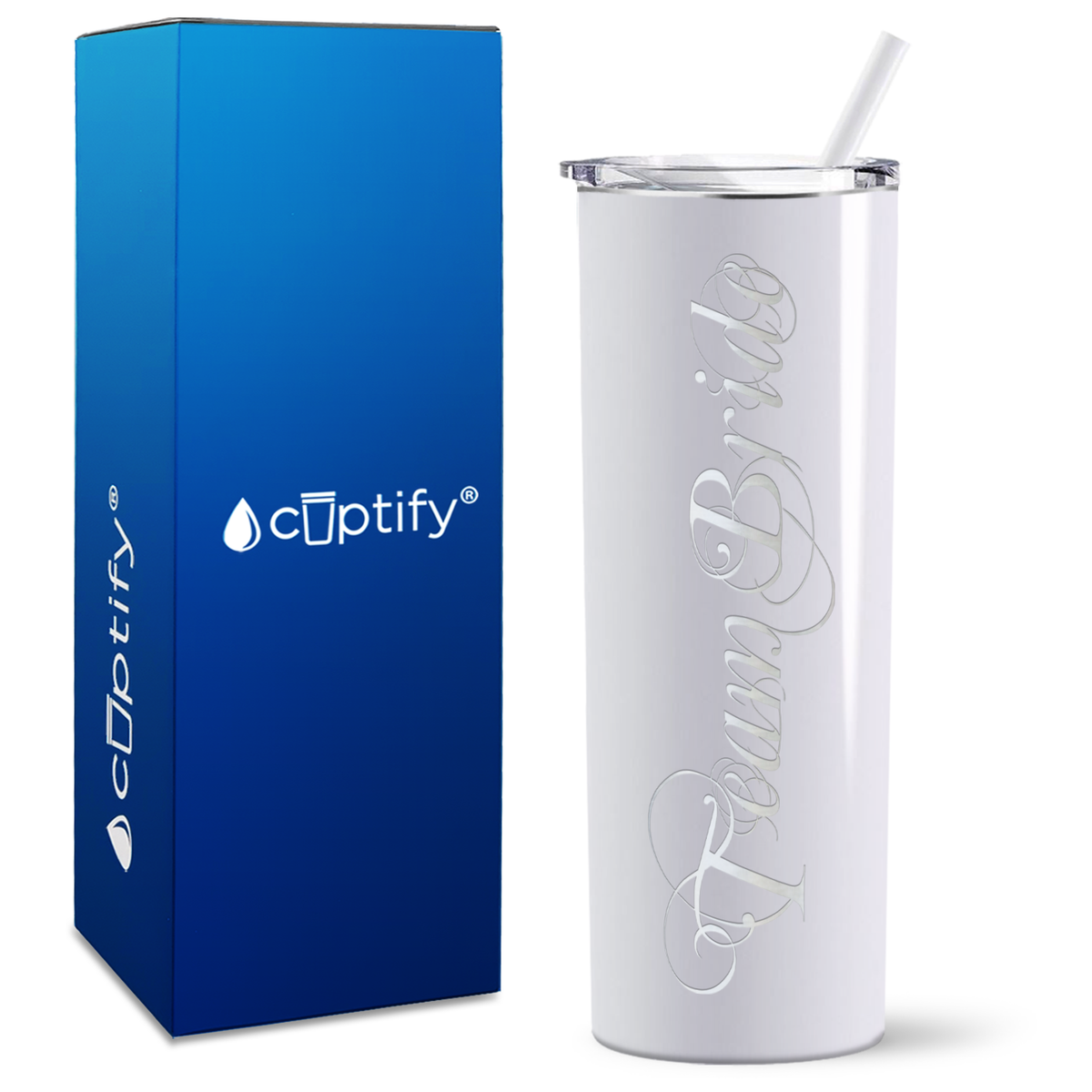 Team Bride on 20oz Skinny Tumbler