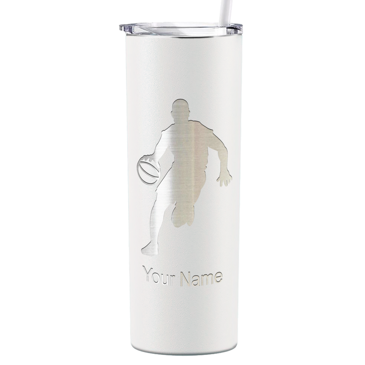 Personalized Basketball Player Silhouette Tumbler