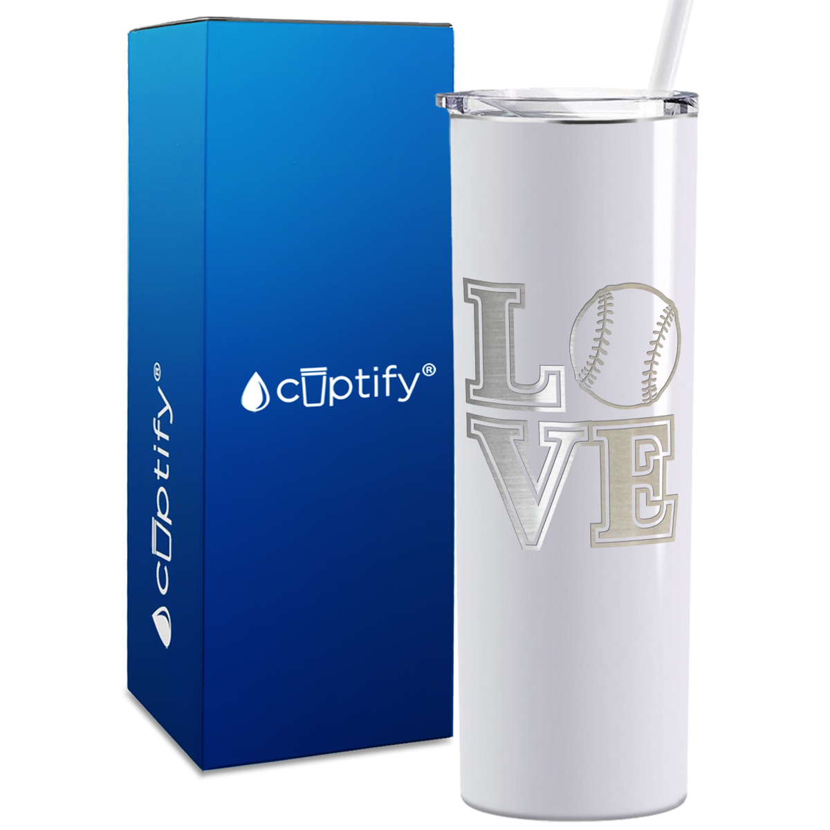 Baseball Love 20oz Skinny Tumbler