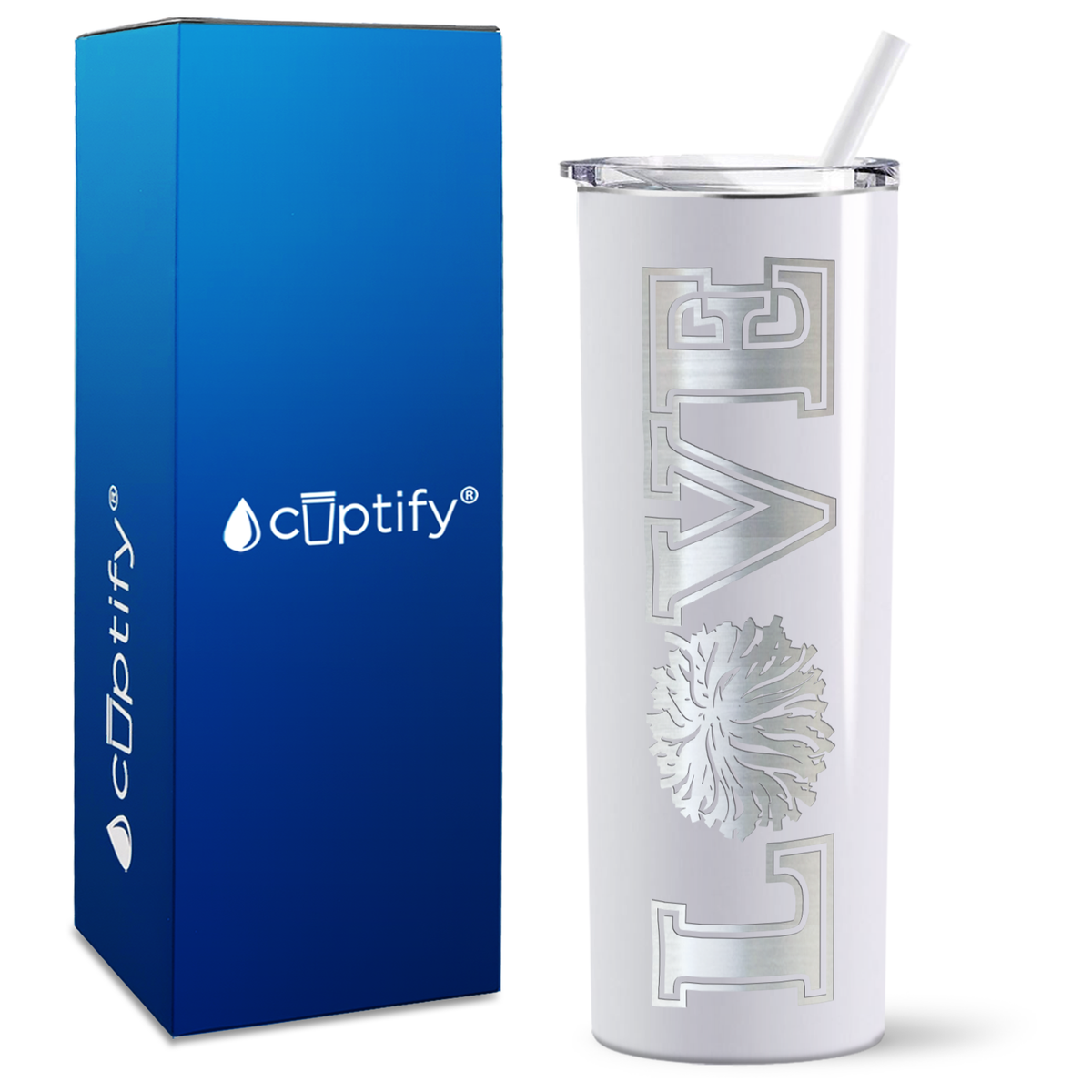 LOVE Cheer on 20oz Skinny Tumbler