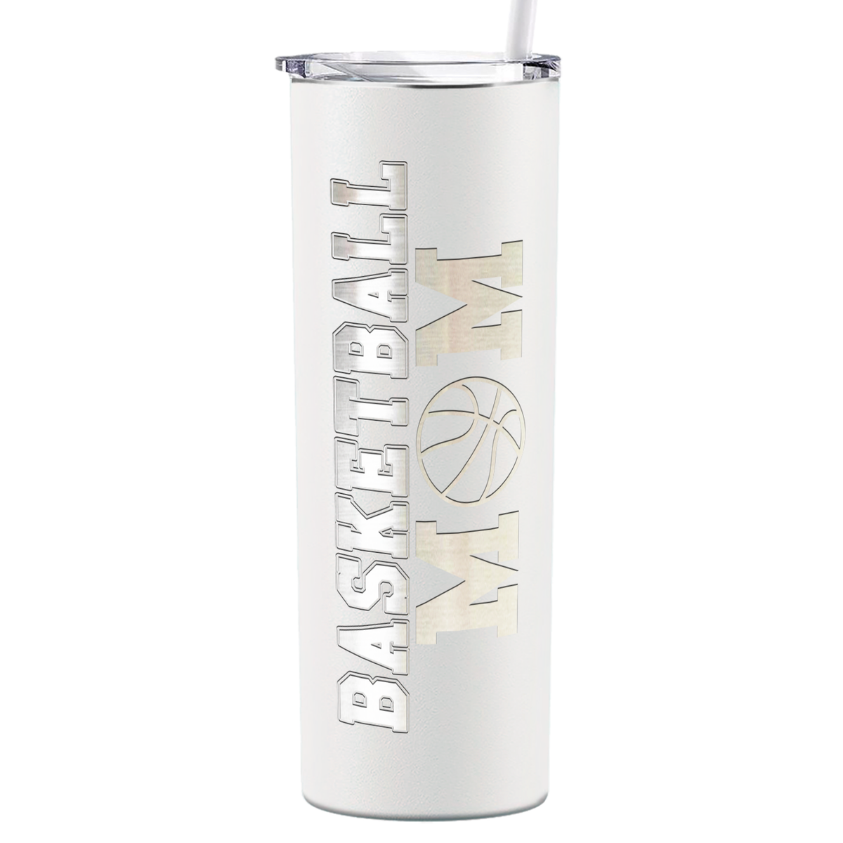 Basketball Mom on 20oz Skinny Tumbler