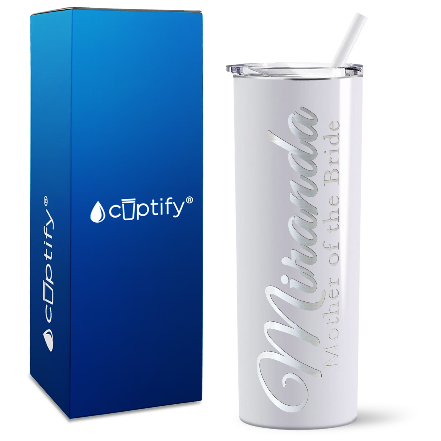 Personalized Mother of the Bride on 20oz Skinny Tumbler