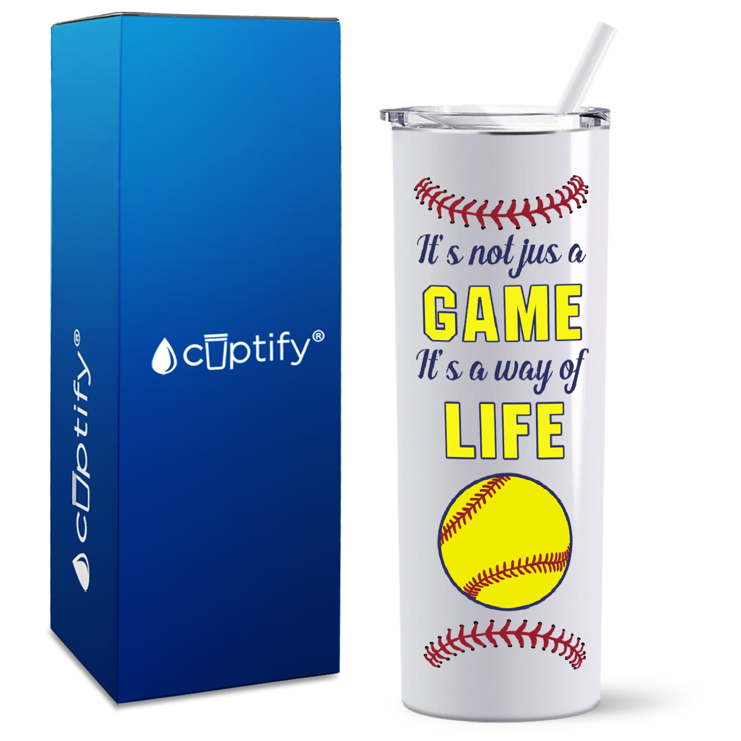 It's Not Just a Game It's a Way of Life on 20oz Skinny Tumbler