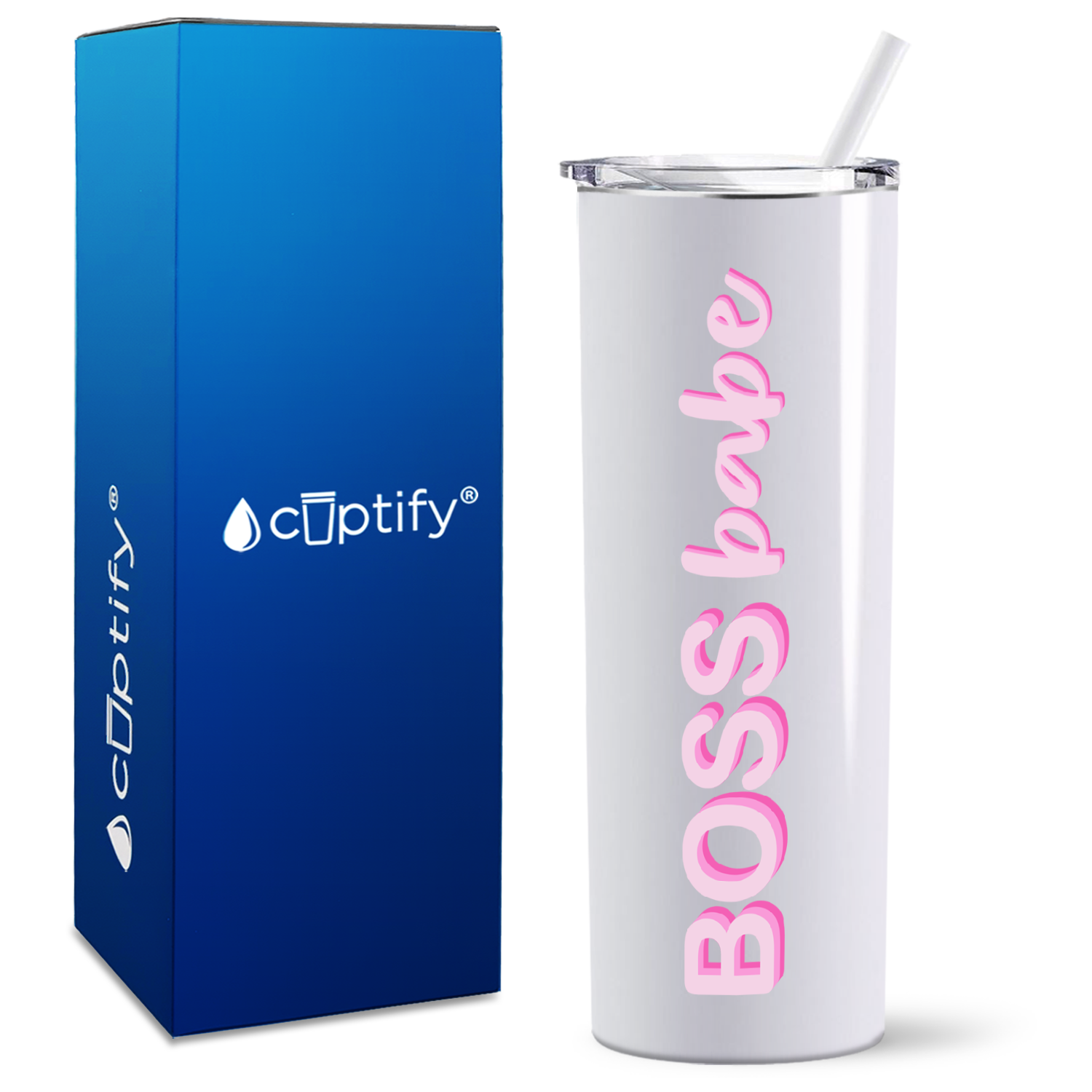 Boss Babe on 20oz Skinny Tumbler