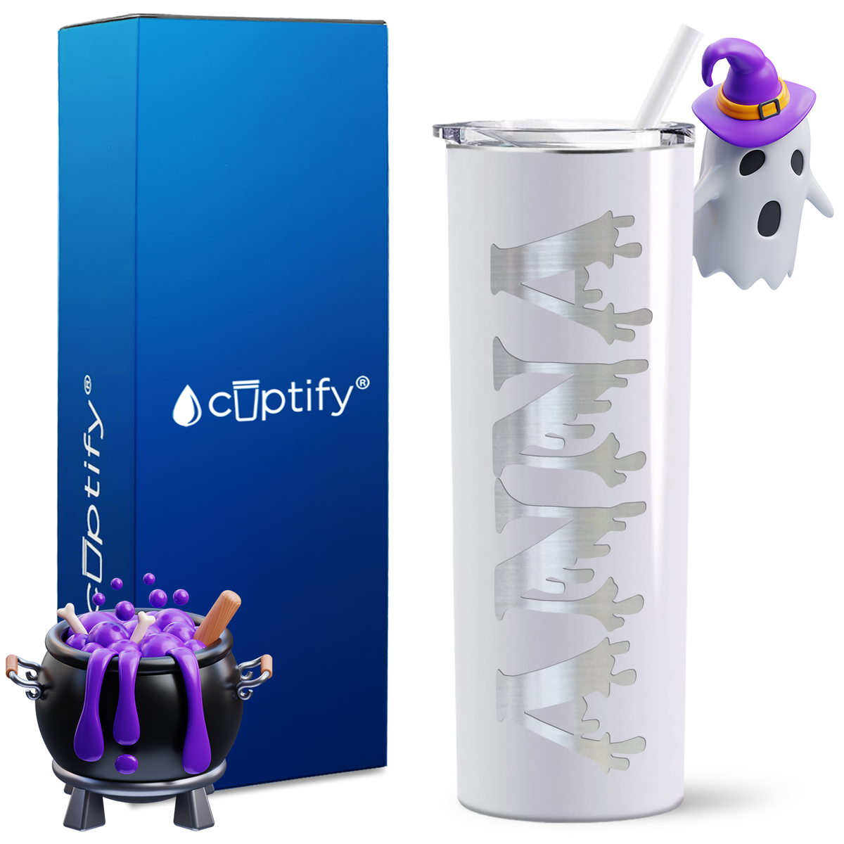 Personalized Bloody Style on 20oz 20oz Skinny - Halloween Tumbler