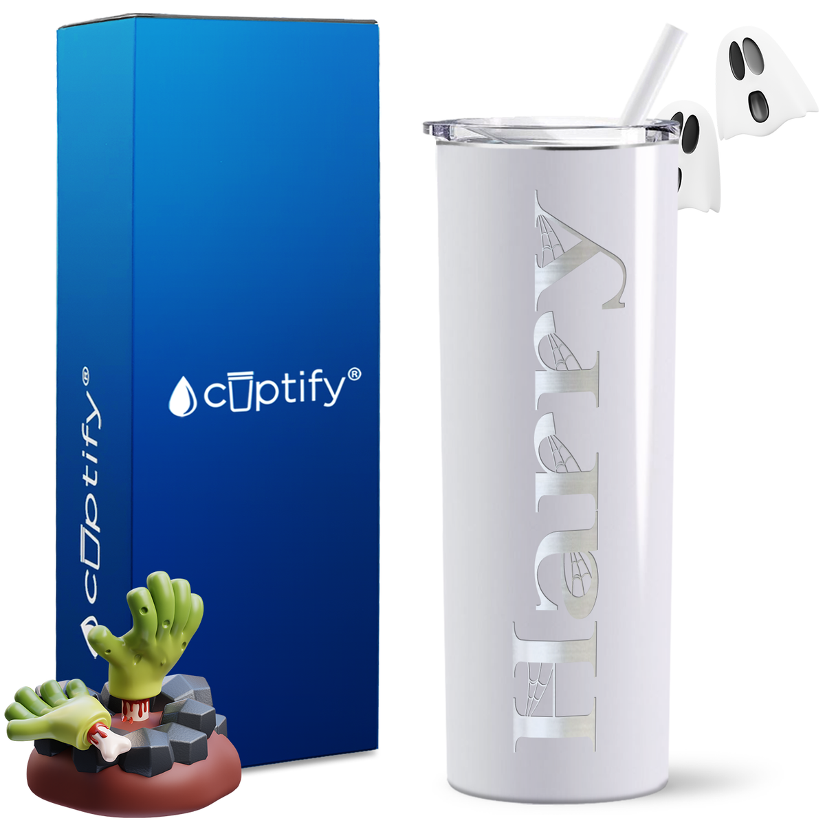 Personalized Wicked Style on 20oz 20oz Skinny - Halloween Tumbler