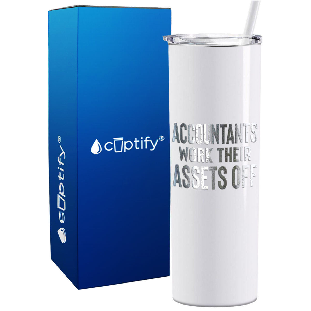 Accountant Wife on 20oz Skinny Stainless Steel Tumbler