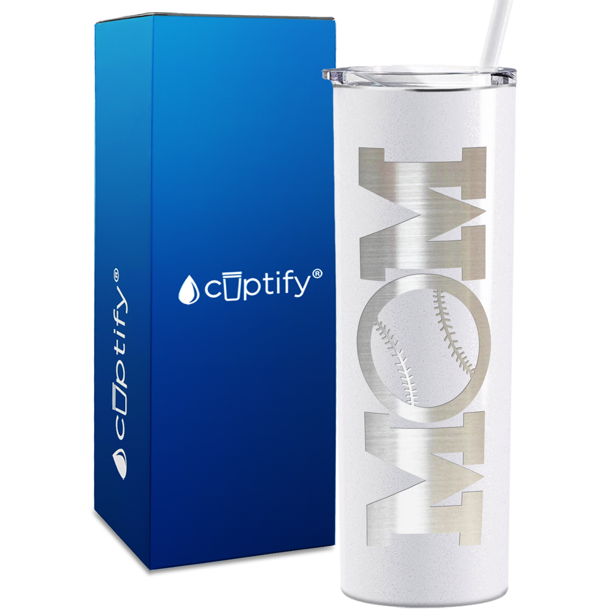 Baseball Mom Ball 20oz Skinny Tumbler