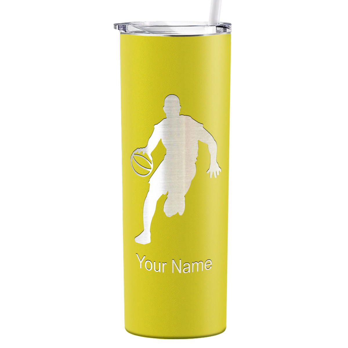 Personalized Basketball Player Silhouette Tumbler