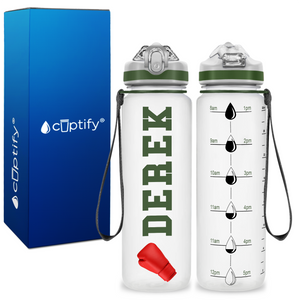 Personalized Boxing on 20 oz Motivational Tracking Water Bottle