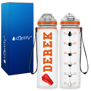 Personalized Boxing on 20 oz Motivational Tracking Water Bottle