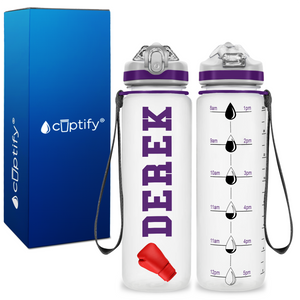 Personalized Boxing on 20 oz Motivational Tracking Water Bottle