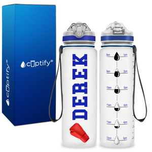 Personalized Boxing on 20 oz Motivational Tracking Water Bottle