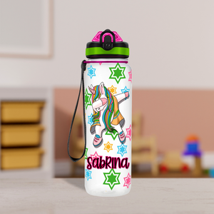 Dancing Unicorn Personalized Kids Bottle with Straw 20oz Tritan™ Water Bottle