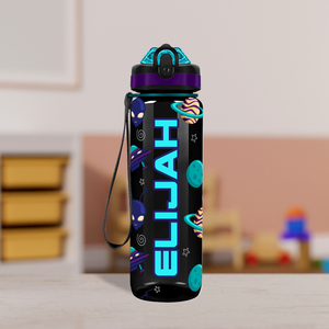 Aliens and UFOs Personalized Kids Bottle with Straw 20oz Tritan™ Water Bottle