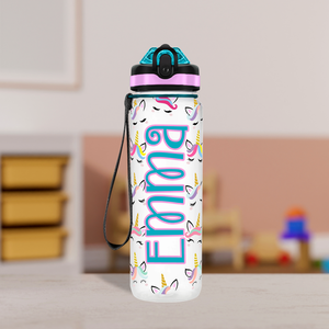 Unicorn Hair Personalized Kids Bottle with Straw 20oz Tritan™ Water Bottle