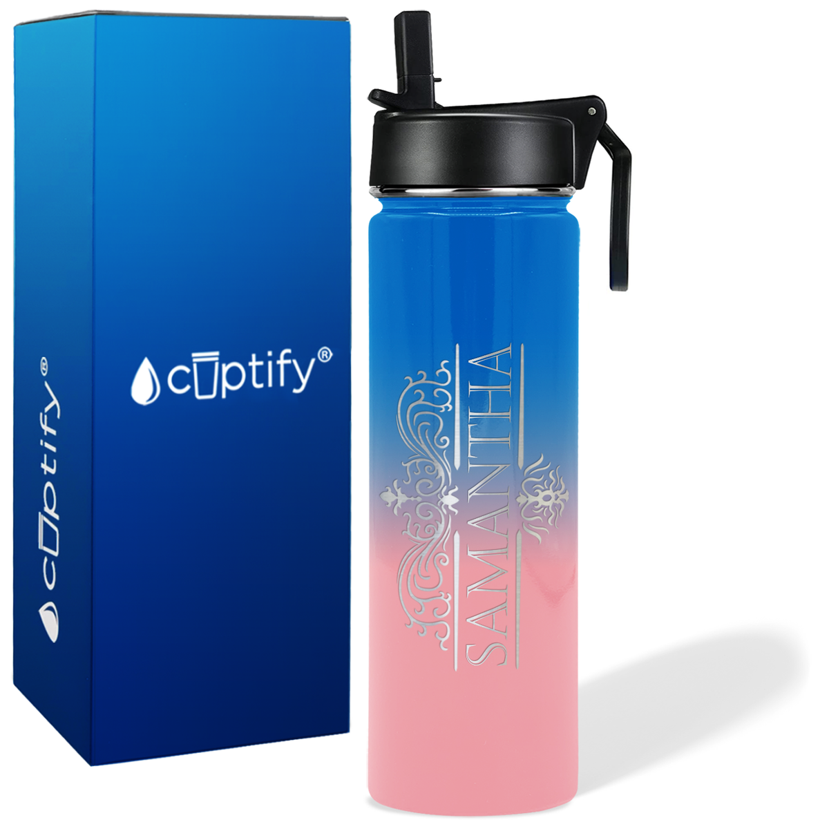 Personalized Vestige Design on 24oz Wide Mouth Bottle