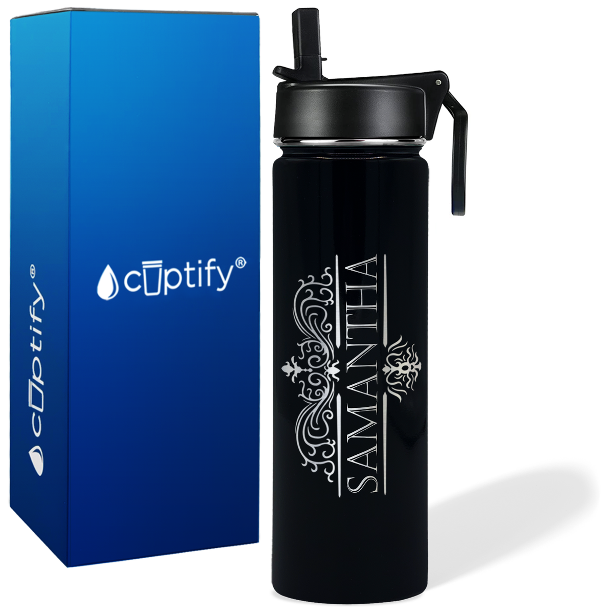 Personalized Vestige Design on 24oz Wide Mouth Bottle