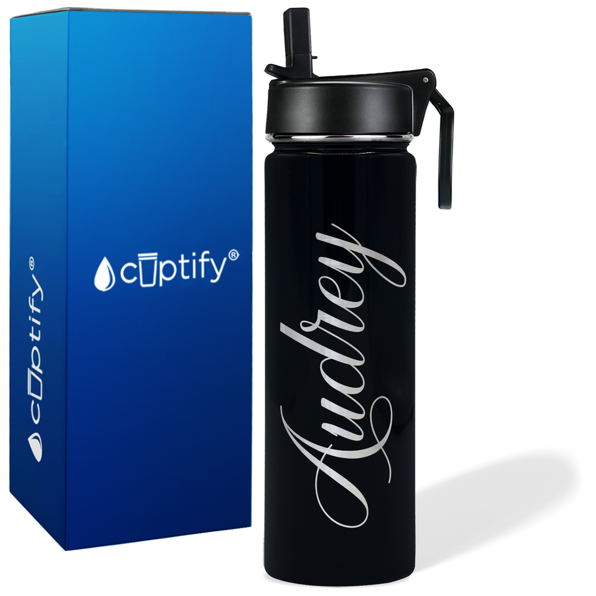 Personalized Audrey Style on 24oz Wide Mouth