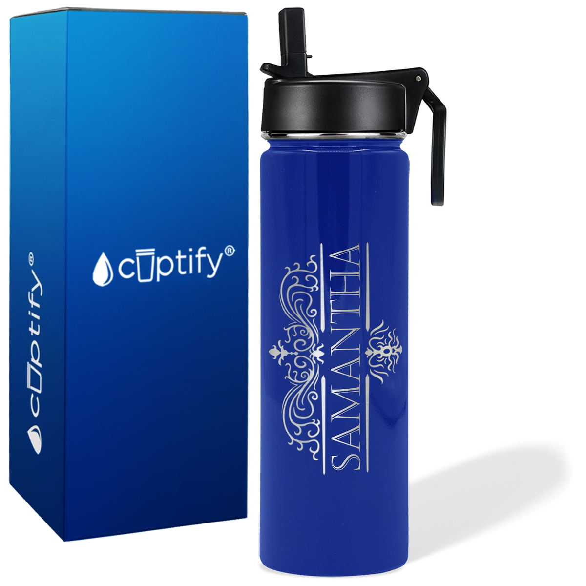 Personalized Vestige Design on 24oz Wide Mouth Bottle