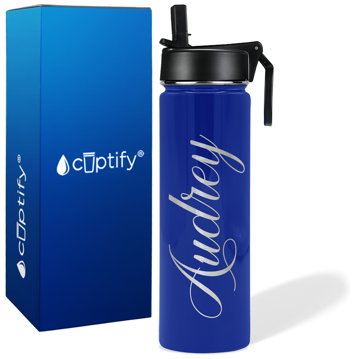 Personalized Audrey Style on 24oz Wide Mouth