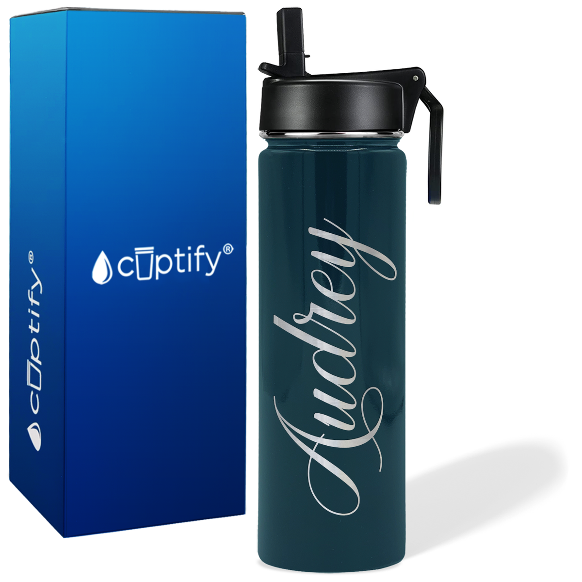 Personalized Audrey Style on 24oz Wide Mouth