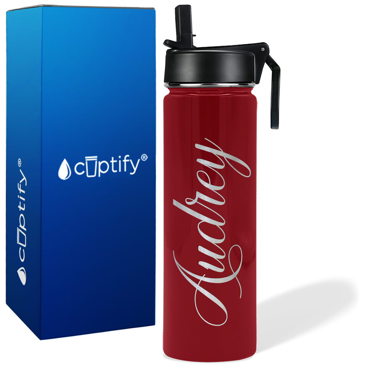 Personalized Audrey Style on 24oz Wide Mouth