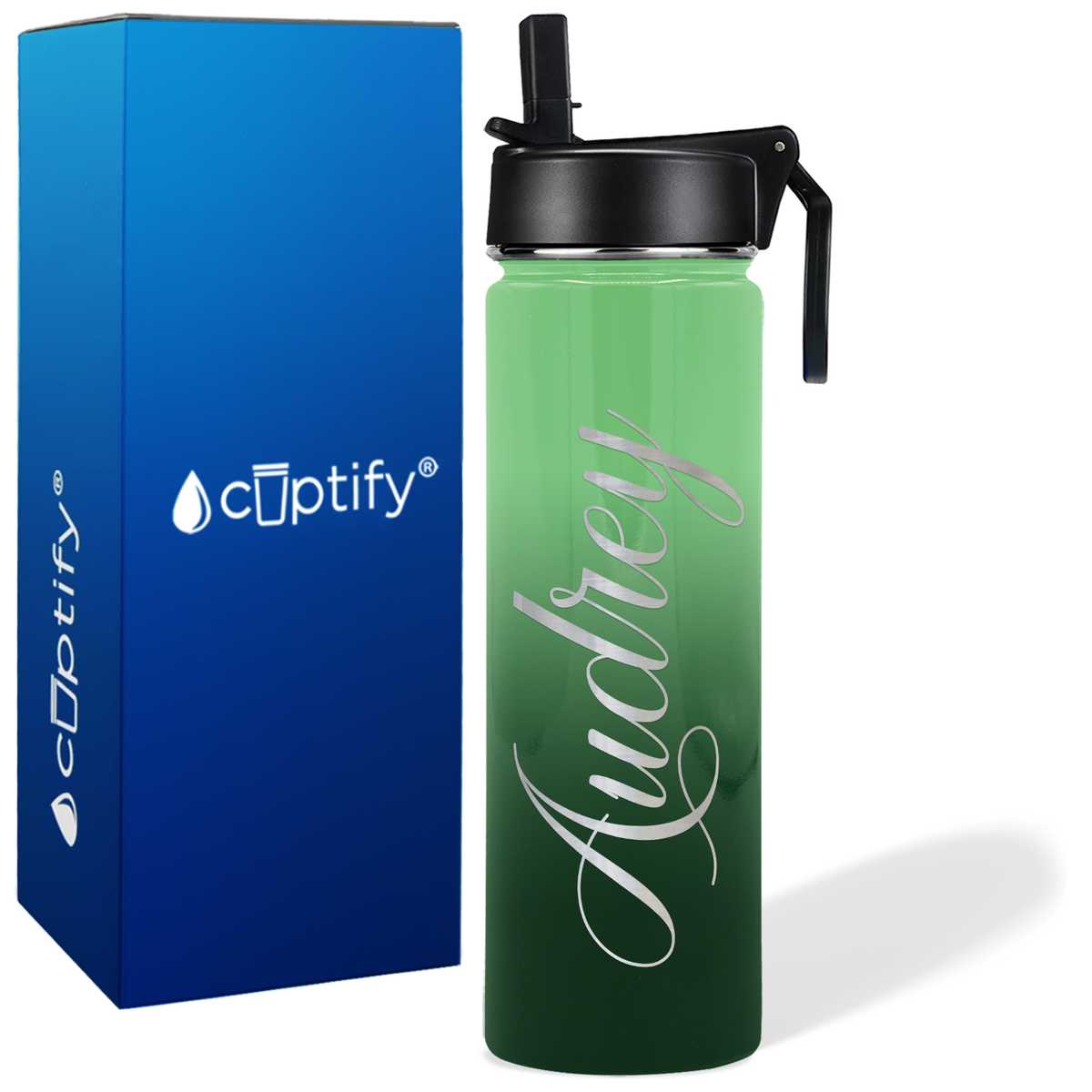 Personalized Audrey Style on 24oz Wide Mouth