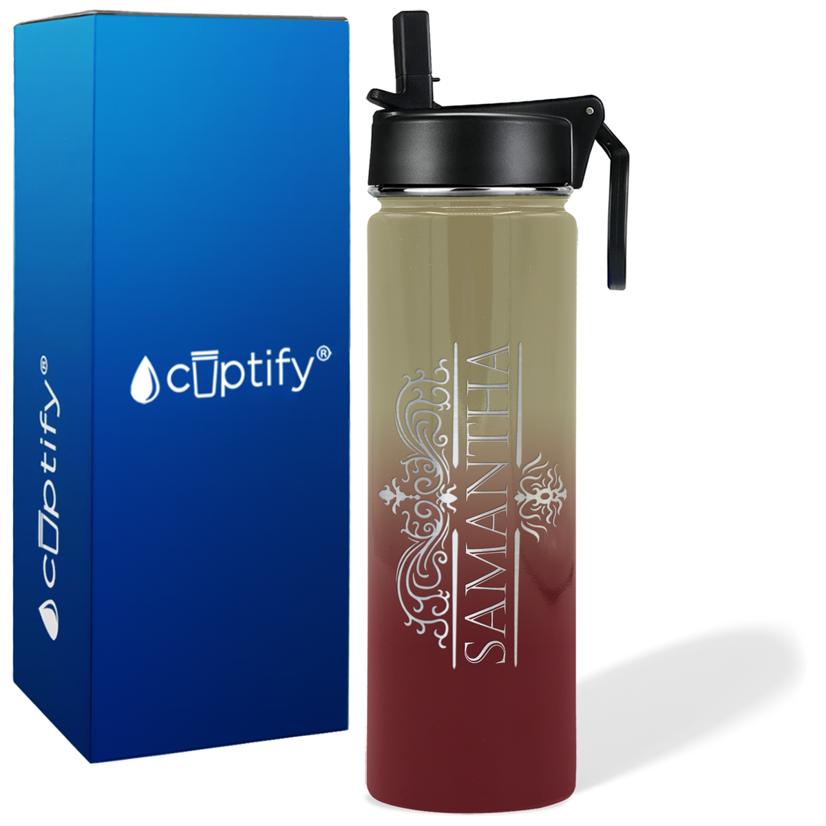 Personalized Vestige Design on 24oz Wide Mouth Bottle