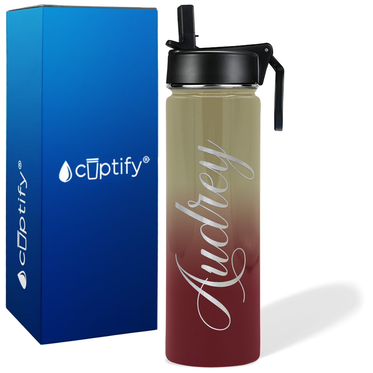 Personalized Audrey Style on 24oz Wide Mouth