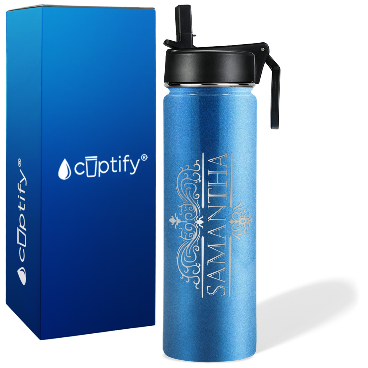 Personalized Vestige Design on 24oz Wide Mouth Bottle