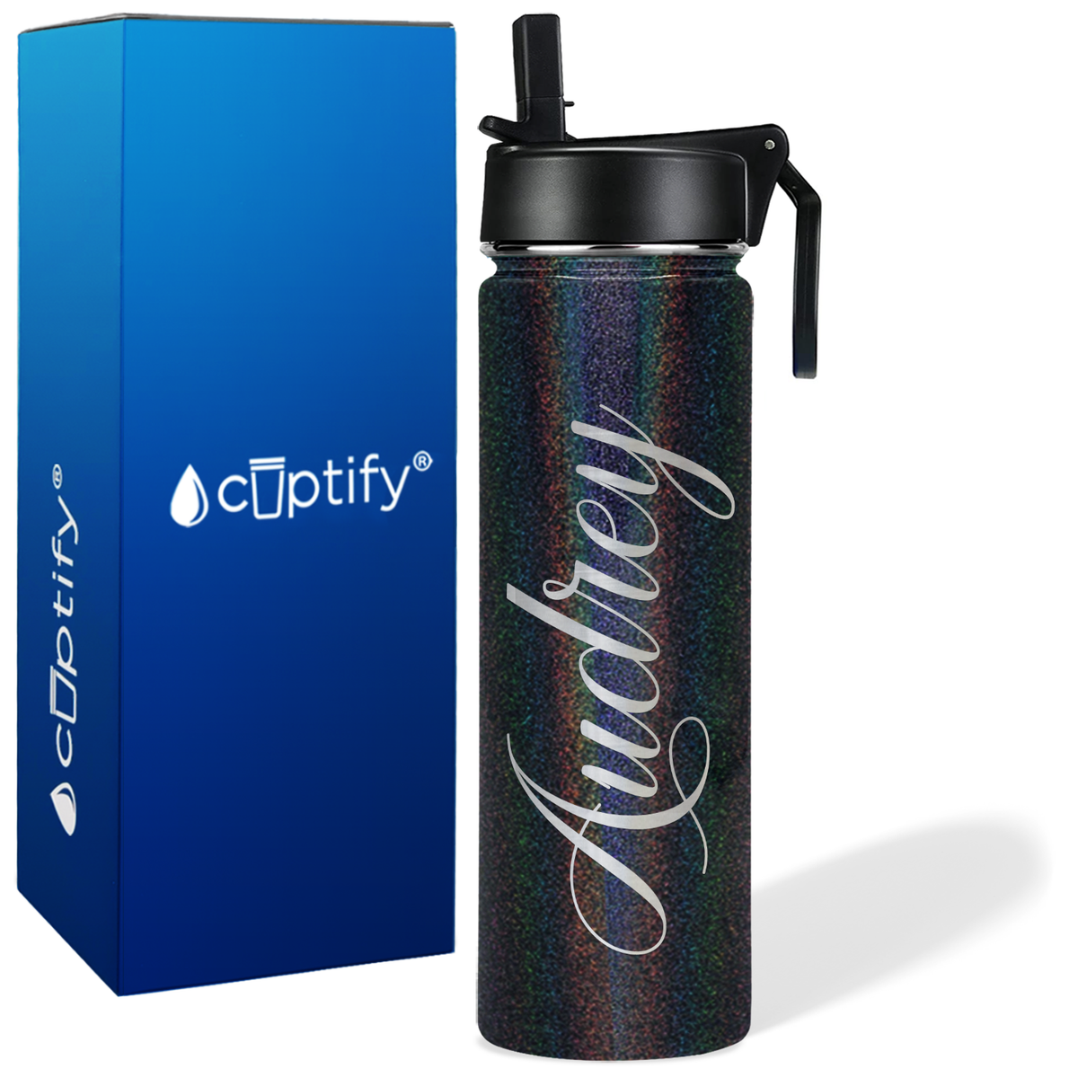 Personalized Audrey Style on 24oz Wide Mouth