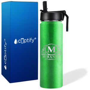 Personalized Elaborate Circle on 24oz Wide Mouth Bottle