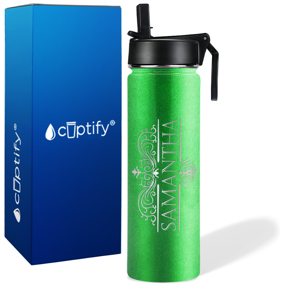 Personalized Vestige Design on 24oz Wide Mouth Bottle