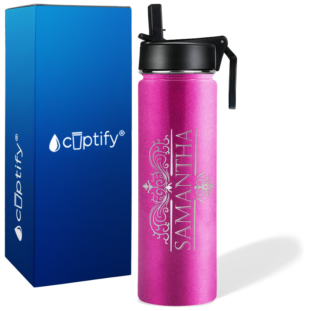 Personalized Vestige Design on 24oz Wide Mouth Bottle