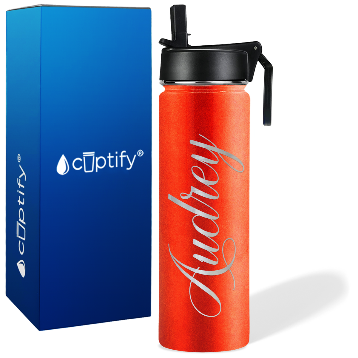 Personalized Audrey Style on 24oz Wide Mouth